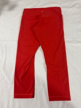 Lululemon crop legging orange color size 6